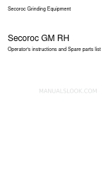 Atlas Copco Secoroc GM RH Manual de instrucciones del operador