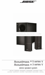 Bose Acoustimass 3 series V Kullanıcı El Kitabı