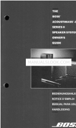 Bose Acoustimass-3 Series III Manuale d'uso