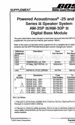 Bose Powered Acoustimass-25 Series II Доповнення