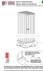 ABSCO SHEDS EZISLIM 08081H HIGHSLIM Manual de instruções de montagem