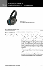 Bose QuietComfort 25 Frequently Asked Questions Manual