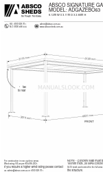 ABSCO SHEDS ADGAZEBO63 Руководство