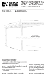 ABSCO SHEDS ADPATIO6030 매뉴얼