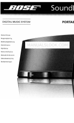 Bose SOUNDDOCK PORTABLE DIGITAL MUSIC SYSTEM Instrukcja obsługi