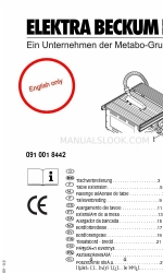 Elektra Beckum 091 001 8442 Manual de instruções