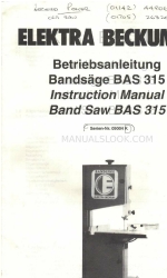 Elektra Beckum BAS 315 Руководство по эксплуатации