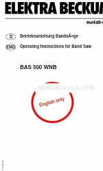 Elektra Beckum BAS 500 WNB Operating Instructions Manual