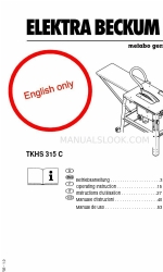 Elektra Beckum TKHS 315 C Operating Insructions