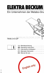 Elektra Beckum TKHS 315 P Operating Instructions Manual