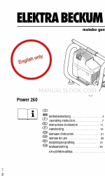 Elektra Beckum Compresor Power 260 Manuale di istruzioni per l'uso