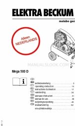 Elektra Beckum Compressor Mega 500 D (neerlandês) Manual