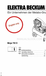 Elektra Beckum Compressor Mega 700 D 取扱説明書