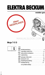 Elektra Beckum Compressor Mega 715 D Manuale (olandese)