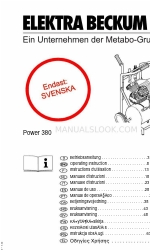 Elektra Beckum Power 380 Інструкція із застосування (шведська)