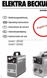 Elektra Beckum Invert 130/60 Operating Instructions Manual