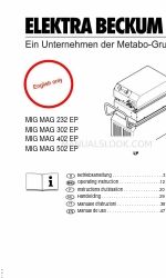 Elektra Beckum mig mag 232 ep Інструкція з експлуатації Посібник з експлуатації