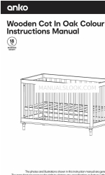 anko Wooden Cot In Oak Colour Gebrauchsanweisung