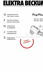 Elektra Beckum HD 210 (Szwedzki) Instrukcja obsługi