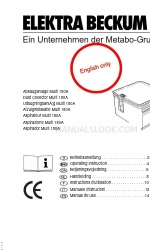 Elektra Beckum Multi 180A Istruzioni per l'uso
