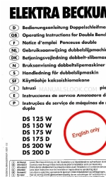 Elektra Beckum DS 175 W Operating Instructions Manual