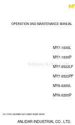 ANLIDAR MY7-0522LF Operation And Maintenance Manual