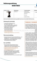 Beco Technic MICRO TORCH Instructions d'utilisation