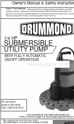 Drummond 56599 Owner's Manual & Safety Instructions