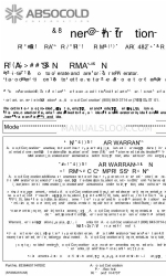 Absocold Corp ARD482F Instruções do proprietário