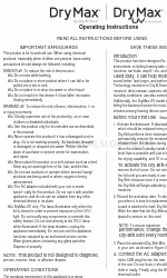 Dry & Store DryMax UV Operating Instructions