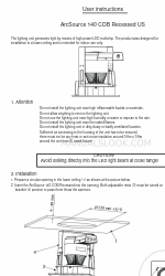 Anolis ArcSource 140 COB Recessed Petunjuk Pengguna