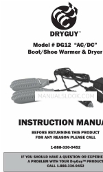 DryGuy AC/DC DG12 Instruction Manual