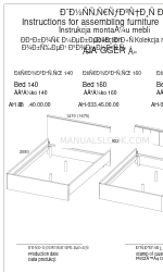 ANREX JAGGER Bed 160 Anweisungen für den Zusammenbau