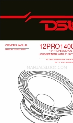 DS18 12PRO1400MB-8 Owner's Manual