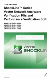 Anritsu Company ShockLine MS46122B Series Посібник із швидкого старту