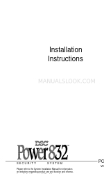 DSC Power 832 Installation Instructions Manual