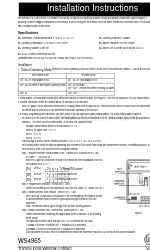 DSC WS4965 Інструкція з монтажу