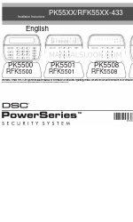 DSC Power PK55 433 Series 取付説明書