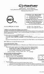 Foxfury Lighting Solutions FF261 Instruction Manual