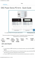 DSC Power Series PC1616 빠른 매뉴얼