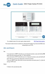 DSC PowerSeries PC1616 빠른 매뉴얼