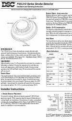 DSC FSA-210A Instructions d'installation et d'utilisation