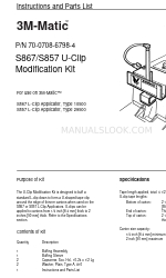 3M-Matic S857 L-Clip Applicator Instructions et liste des pièces