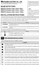 Atsumi Electric NR30TD Panduan Petunjuk Instalasi