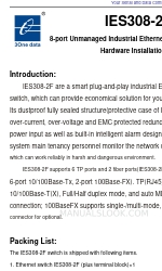 3One data IES308-2F Hardware Installation Manual