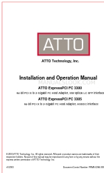 ATTO Technology ATTO ExpressPCI FC 3300 Installations- und Betriebshandbuch