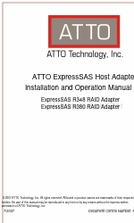 ATTO Technology ExpressSAS R348 Instrukcja instalacji i obsługi