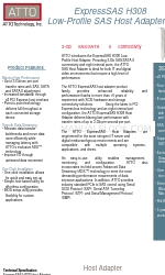ATTO Technology Low-Profile SAS Host Adapter H308 Arkusz specyfikacji