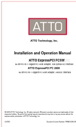 ATTO Technology ExpressPCI FCSW Kurulum ve Kullanım Kılavuzu