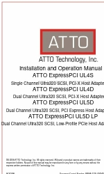 ATTO Technology ExpressPCI UL4S Installation And Operation Manual